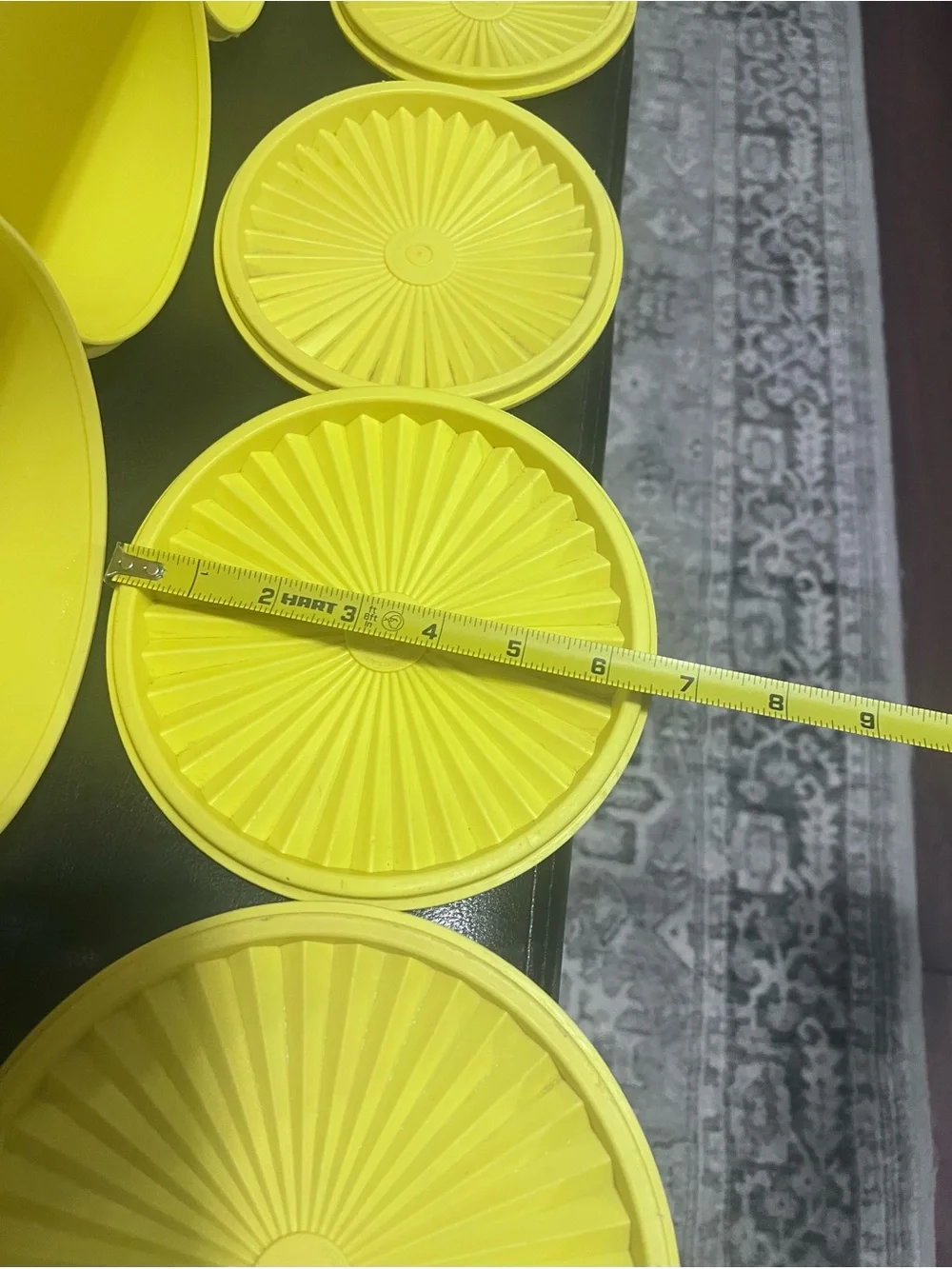 Vintage Tupperware Daffodil Yellow Servalier Canister 5-Piece Nesting Set w/Lids